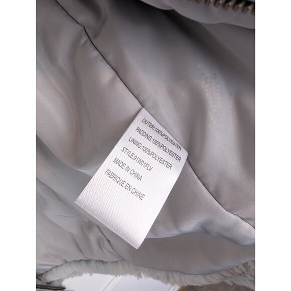 Dylan Vest Faux Fur Zipper Soft Furry Fall Winter Outdoor Silver Gray Size S - Picture 8 of 11